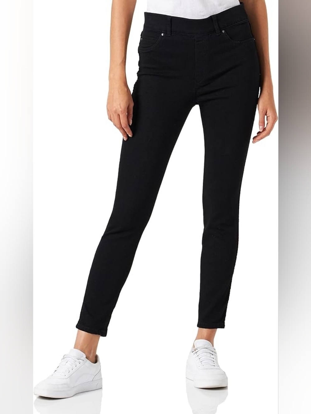 Spanx EveryWear Ankle Skinny Jeans Size M Black Slimming